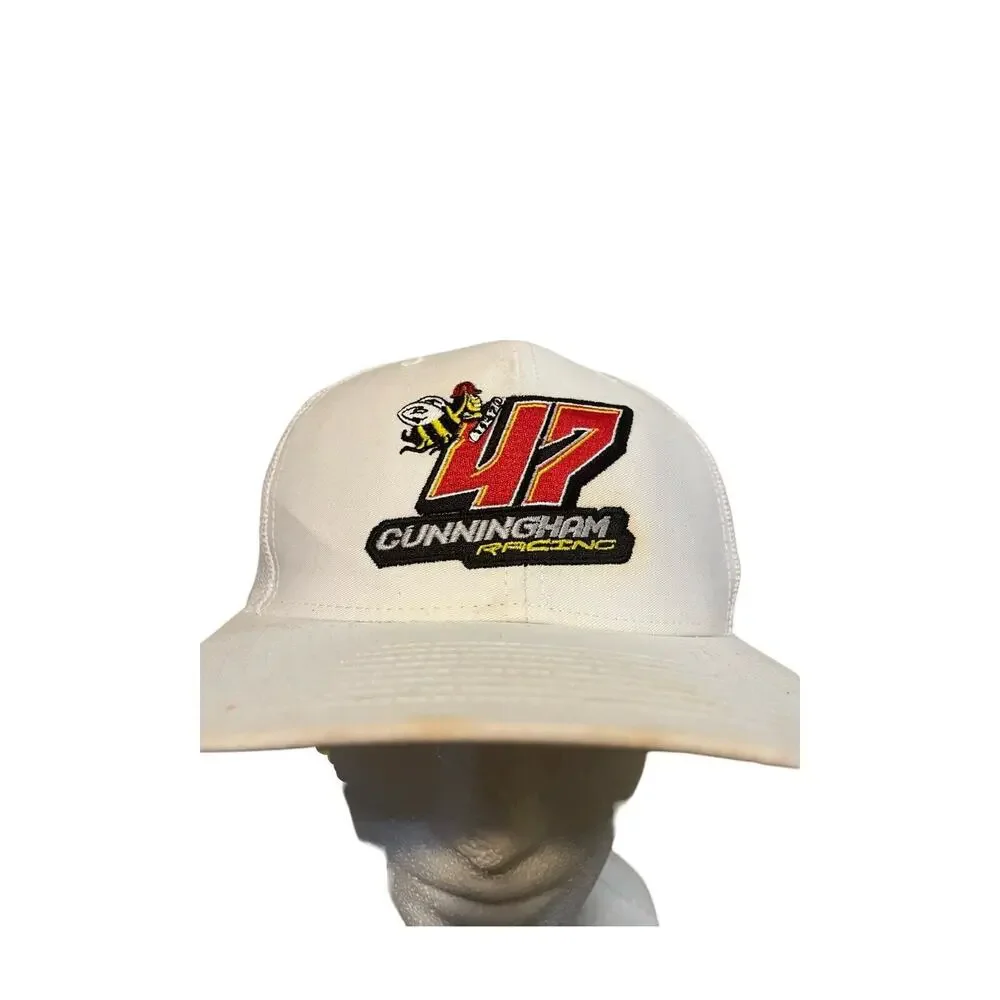 Cunningham Racing #47 Snapback Trucker Hat - White/Red - Richardson Style 172